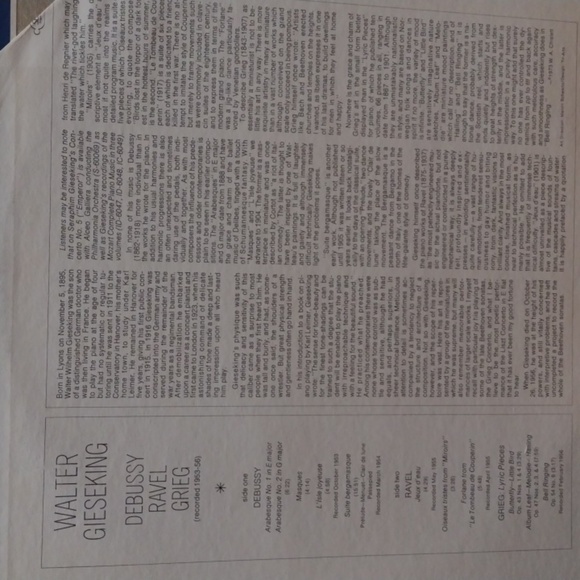 VINTAGE by Walter Gieseking - Picture 2 of 2